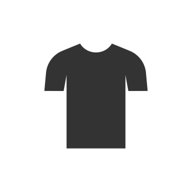 Kıyafetler, tişört simgesi. Vektör illüstrasyon, düz tasarım.