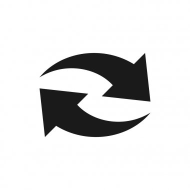 Ok, yenileme, simge güncelleştir. Vektör çizim, düz tasarım.