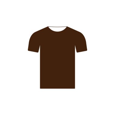 Kıyafetler, tişört simgesi. Vektör illüstrasyon, düz tasarım.