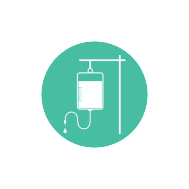 Iv çanta simgesi. Vektör illüstrasyon, düz tasarım.