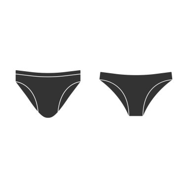 Erkekler, kadın iç çamaşırı ikonu. Vektör illüstrasyon, düz tasarım.