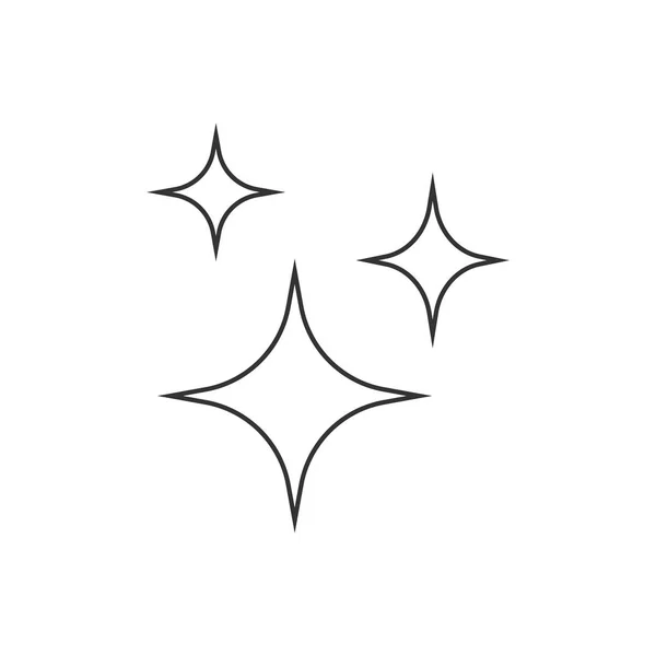 Funkeln, Star-Symbol. Vektorillustration, flaches Design. — Stockvektor