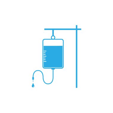 Iv çanta simgesi. Vektör illüstrasyon, düz tasarım.