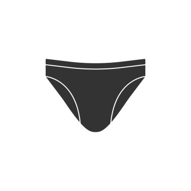 Erkek iç çamaşırı simgesi. Vektör illüstrasyon, düz tasarım.