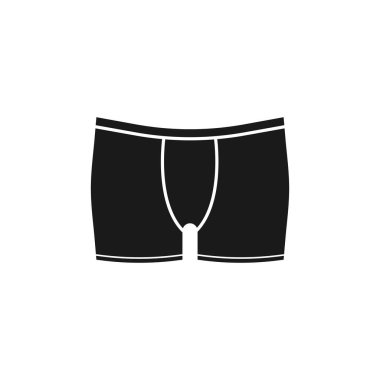 Erkek iç çamaşırı simgesi. Vektör illüstrasyon, düz tasarım.