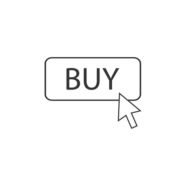 Buy now button, click, website element. Vector illustration. — Stock Vector