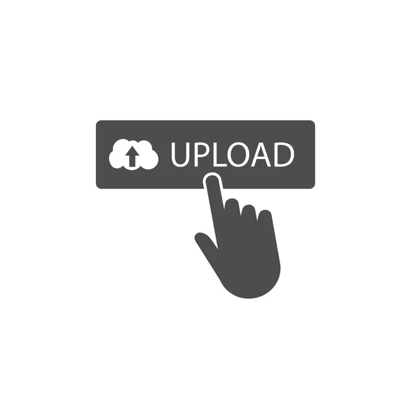 Upload button, click, website element. Vector illustration. — Stock Vector