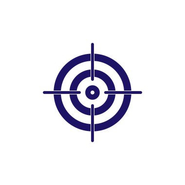 Yay, orta odak hedef simgesi. Vektör illüstrasyon, düz tasarım.