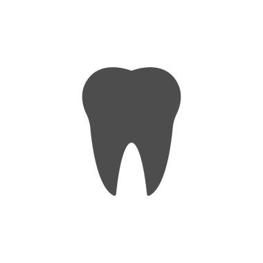 Diş Simgesi, diş bakımı simgesi. Vektör illüstrasyon, düz tasarım.