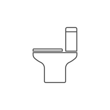 Tuvalet, Wc, tuvalet simgesi. Vektör illüstrasyon, düz tasarım.