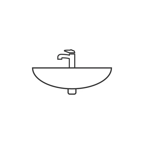 Ícone de lavatório. Ilustração vetorial, design plano . —  Vetores de Stock