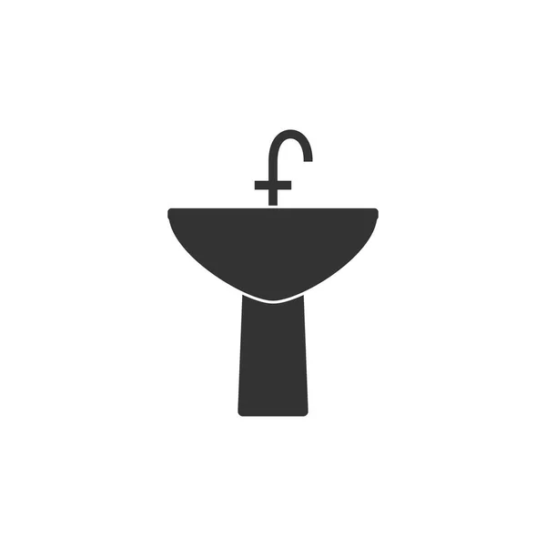 Icono de lavabo. Ilustración vectorial, diseño plano . — Archivo Imágenes Vectoriales