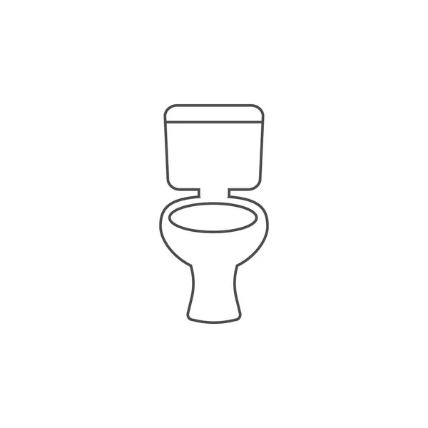 Baño, Wc, icono del inodoro. Ilustración vectorial, diseño plano . — Archivo Imágenes Vectoriales