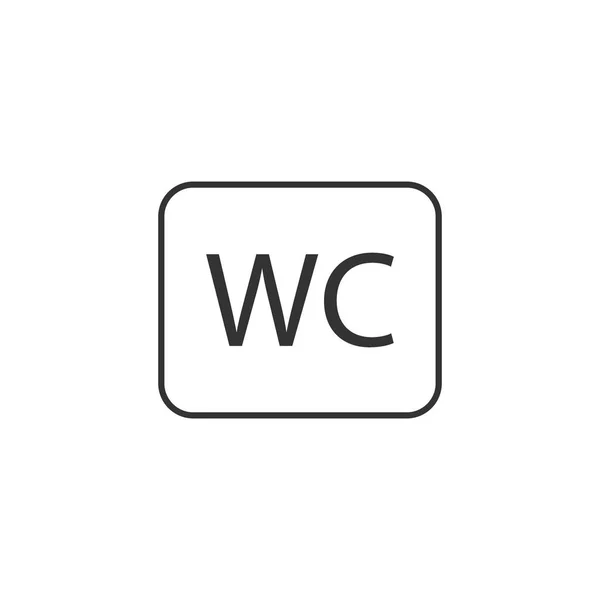 Symbol WC, ikona toalety. Vektorový ilustrace, plochý design. — Stockový vektor