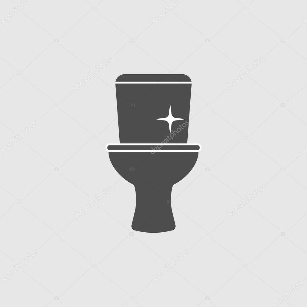 Restroom, Wc, toilet icon. Vector illustration, flat design.