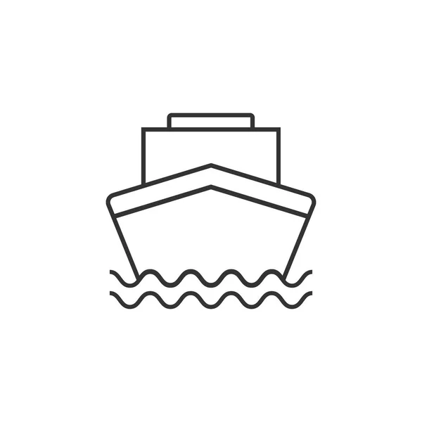 Boot, Segel, Segel, Schiff, Yachtikone. Vektorillustration, flaches Design. — Stockvektor