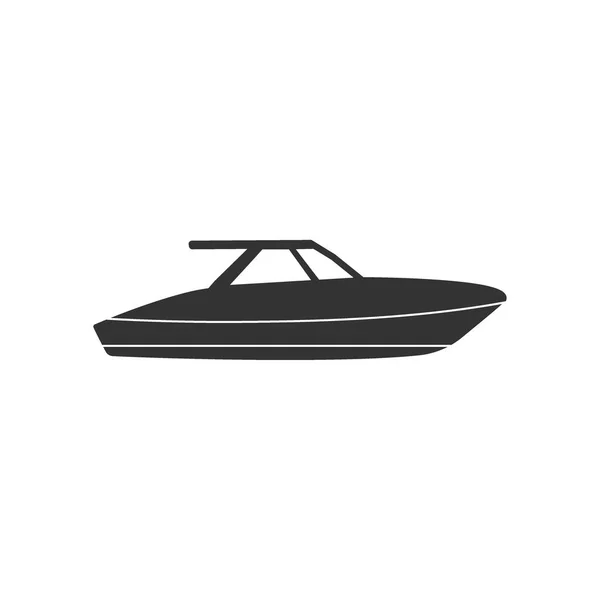 Barco, vela, vela, barco, yate icono. Ilustración vectorial, diseño plano . — Vector de stock