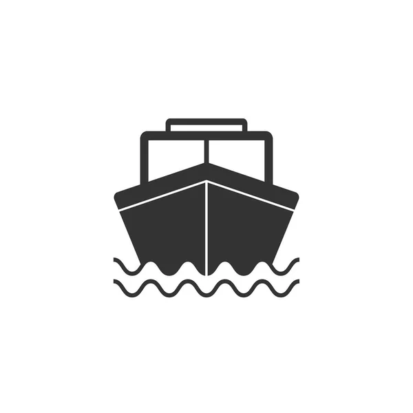 Barco, vela, vela, barco, yate icono. Ilustración vectorial, diseño plano . — Archivo Imágenes Vectoriales