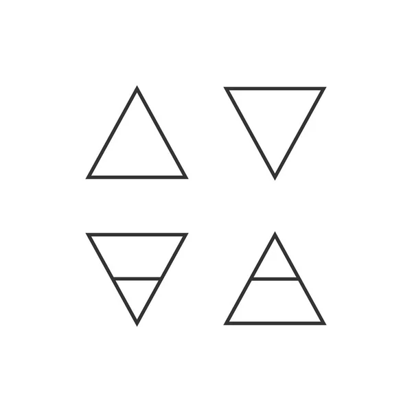 Icône symbole à quatre éléments. Illustration vectorielle, design plat . — Image vectorielle