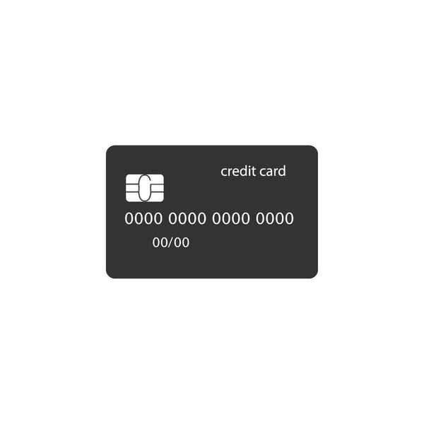 Icono de tarjeta de crédito. Ilustración vectorial, diseño plano . — Vector de stock