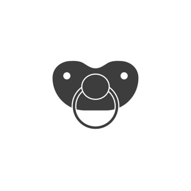 Bebek emzik simgesi. Vektör illüstrasyon, düz tasarım.