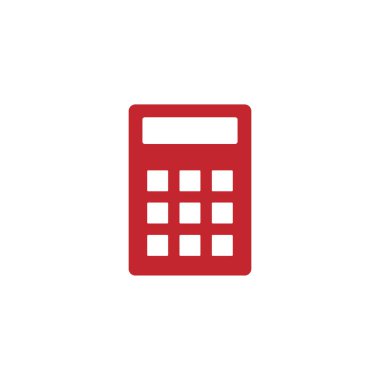 İş, hesap makinesi simgesi. Vektör illüstrasyon, düz tasarım.