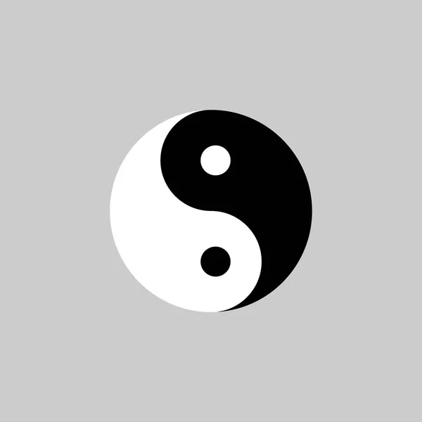 Yin Yang Icon. Векторна ілюстрація, Плоский дизайн. — стоковий вектор