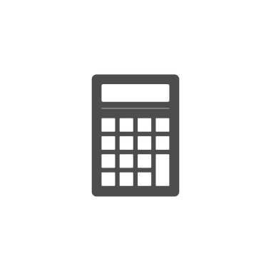 İş, hesap makinesi simgesi. Vektör illüstrasyon, düz tasarım.