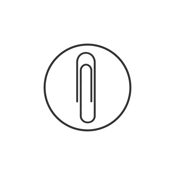 Paperclip pictogram. Vector illustratie, plat ontwerp. — Stockvector