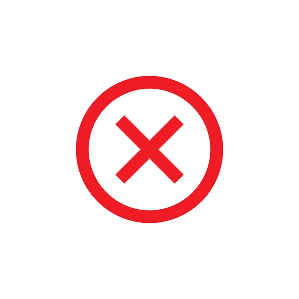 Cancel, delete, remove icon. Vector illustration, flat design. — Stock Vector