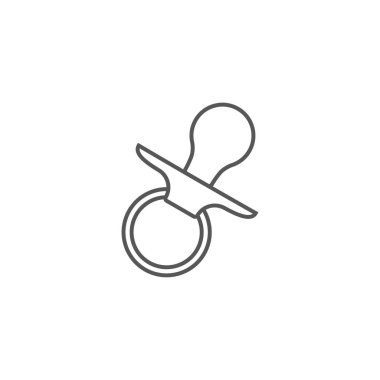 Bebek emzik simgesi. Vektör illüstrasyon, düz tasarım.