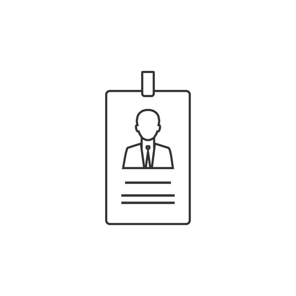 Icono de tarjeta de identificación. Ilustración vectorial, diseño plano . — Vector de stock