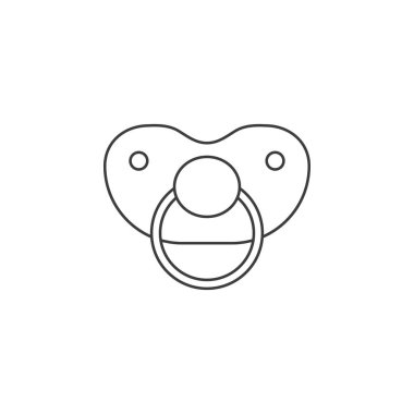 Bebek emzik simgesi. Vektör illüstrasyon, düz tasarım.