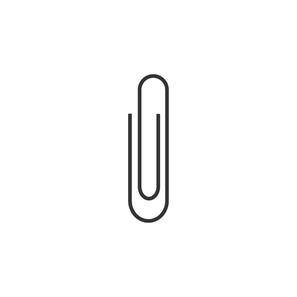 Paper clip icon. Vector illustration, flat design. — Stock Vector