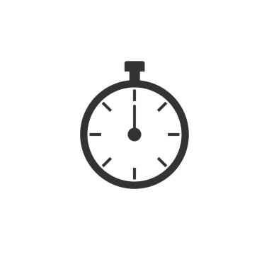 Zamanlayıcı, saat, zaman, simge. Vektör illüstrasyon, düz tasarım.