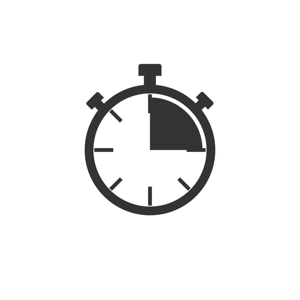 Temporizador, reloj, hora, icono. Ilustración vectorial, diseño plano . — Archivo Imágenes Vectoriales