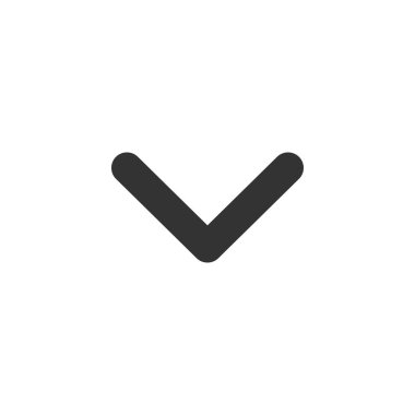 Ok, aşağı simgesi. Vektör Illustration, düz tasarım.