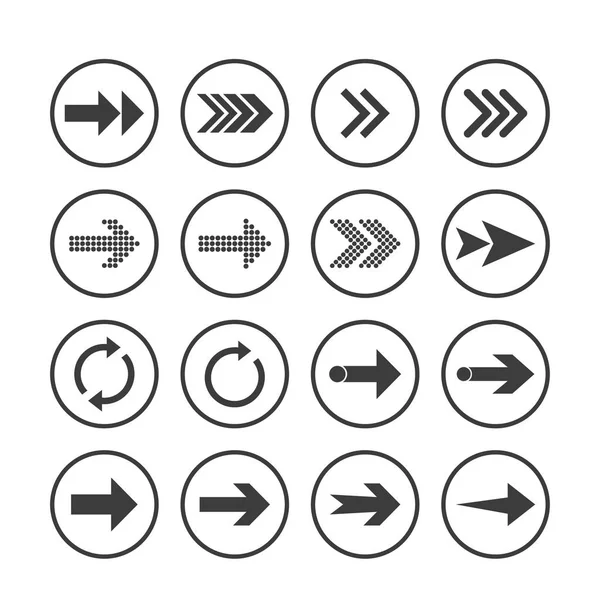 箭头图标集。矢量插图,平面设计. — 图库矢量图片