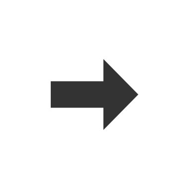 Ok, ileri simgesi. Vektör Illustration, düz tasarım.