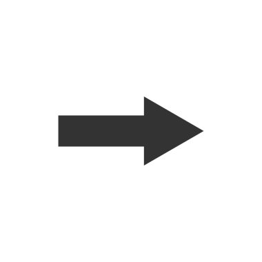 Ok, ileri simgesi. Vektör Illustration, düz tasarım.