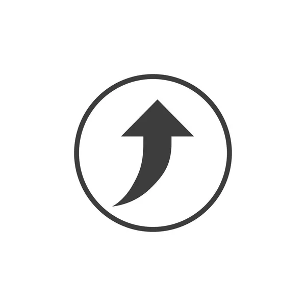 Icono de flecha hacia arriba. Ilustración vectorial, diseño plano . — Vector de stock