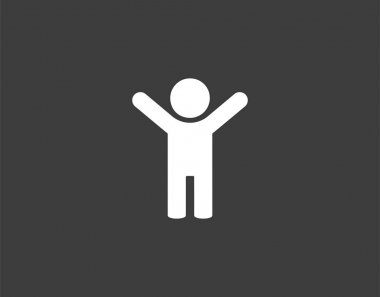 Çocuk, Bebek simgesi. Vektör Illustration, düz tasarım.