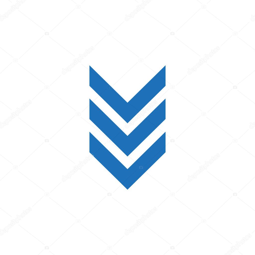 Arrow, down icon Vector illustration flat
