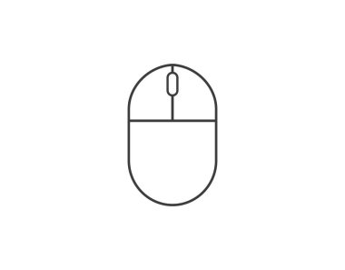 Bilgisayar fare simgesi. Vektör Illustration, düz tasarım.