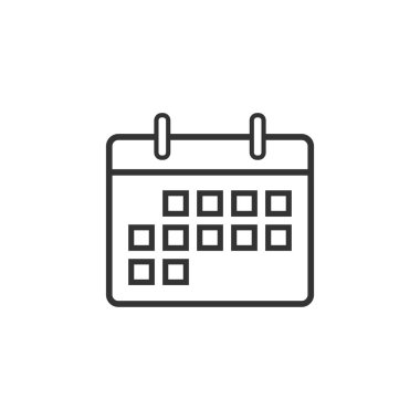 Takvim, gün, olay simgesi.. Vektör Illustration, düz tasarım.