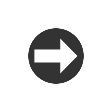 Ok, ileri simgesi. Vektör Illustration, düz tasarım.