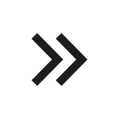 Ok, ileri simgesi. Vektör Illustration, düz tasarım.