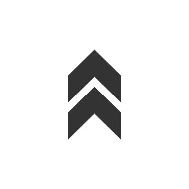 Yukarı ok simgesi. Vektör Illustration, düz tasarım.