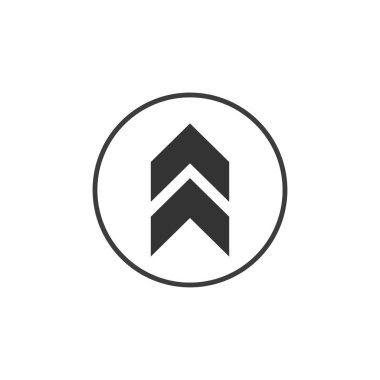 Yukarı ok simgesi. Vektör Illustration, düz tasarım.