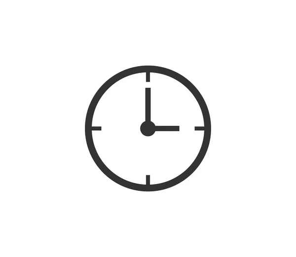 Reloj, icono del tiempo. Ilustración vectorial, diseño plano . — Archivo Imágenes Vectoriales